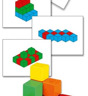 Drevené kocky - farebné