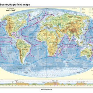 Svet - všeobecnogeografická mapa  120x160cm