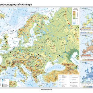 Európa -všeobecnogeografická mapa 120x160cm