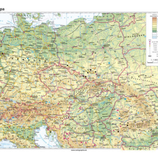 Stredná Európa - všeobecnogeografická mapa 120x160cm